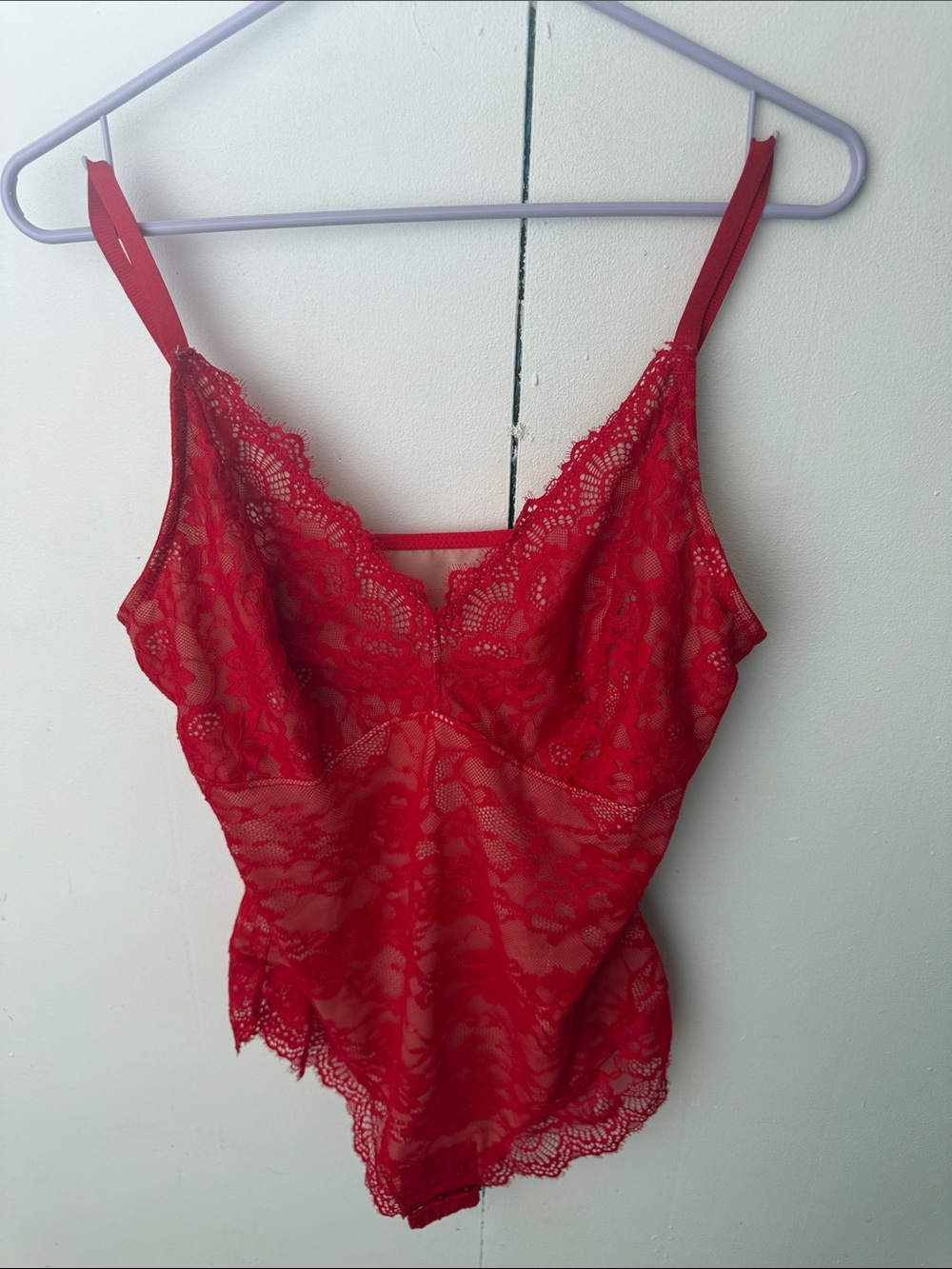 Boutique SZ XL Red Lace Bodysuit